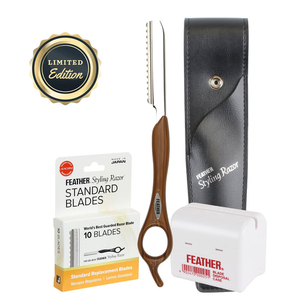 Feather Wood Look Styling Razor Kit